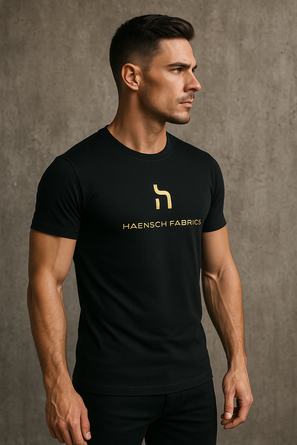 Slim Fit T-Shirt – Black & Gold Edition