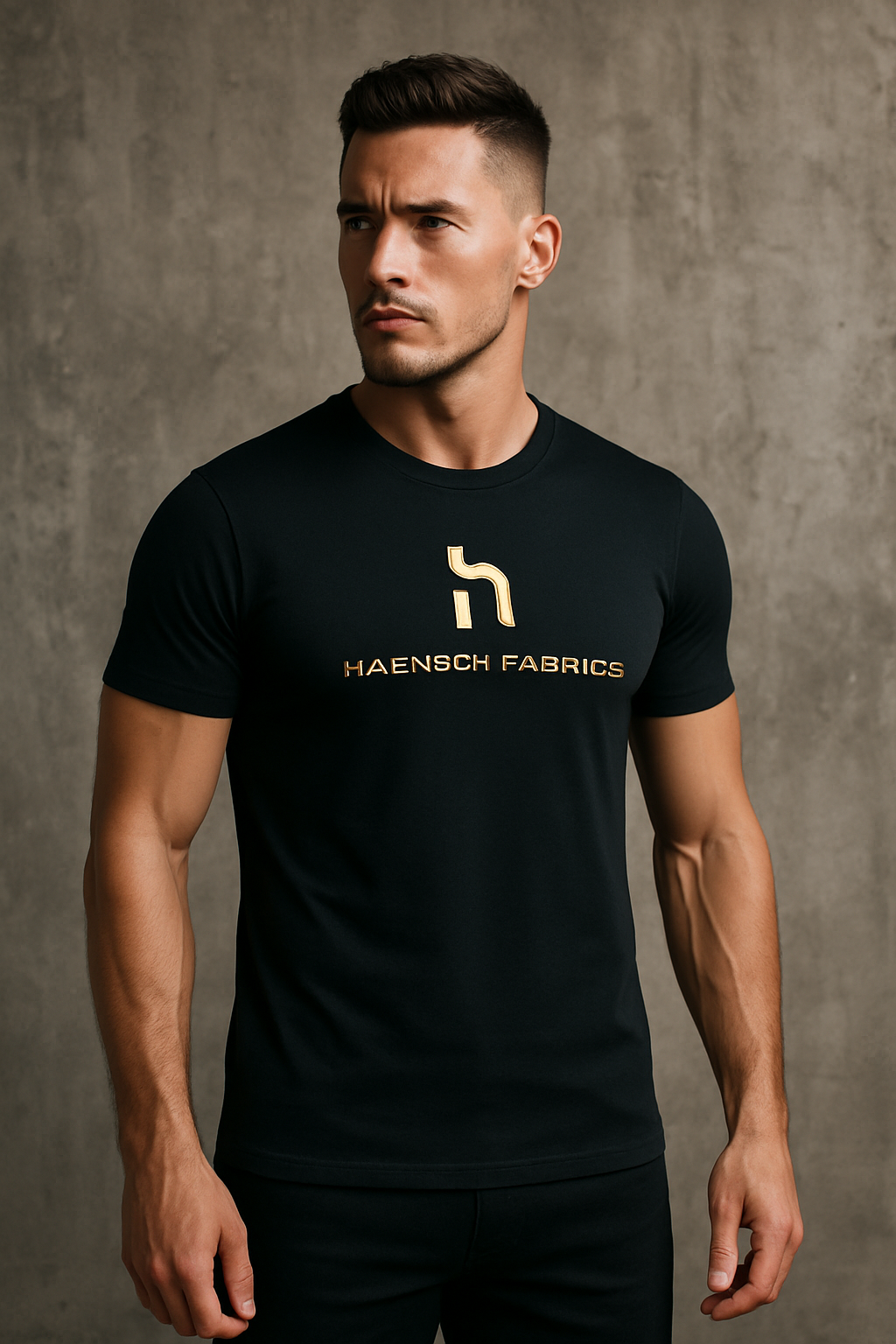 Slim Fit T-Shirt – Black & Gold Edition