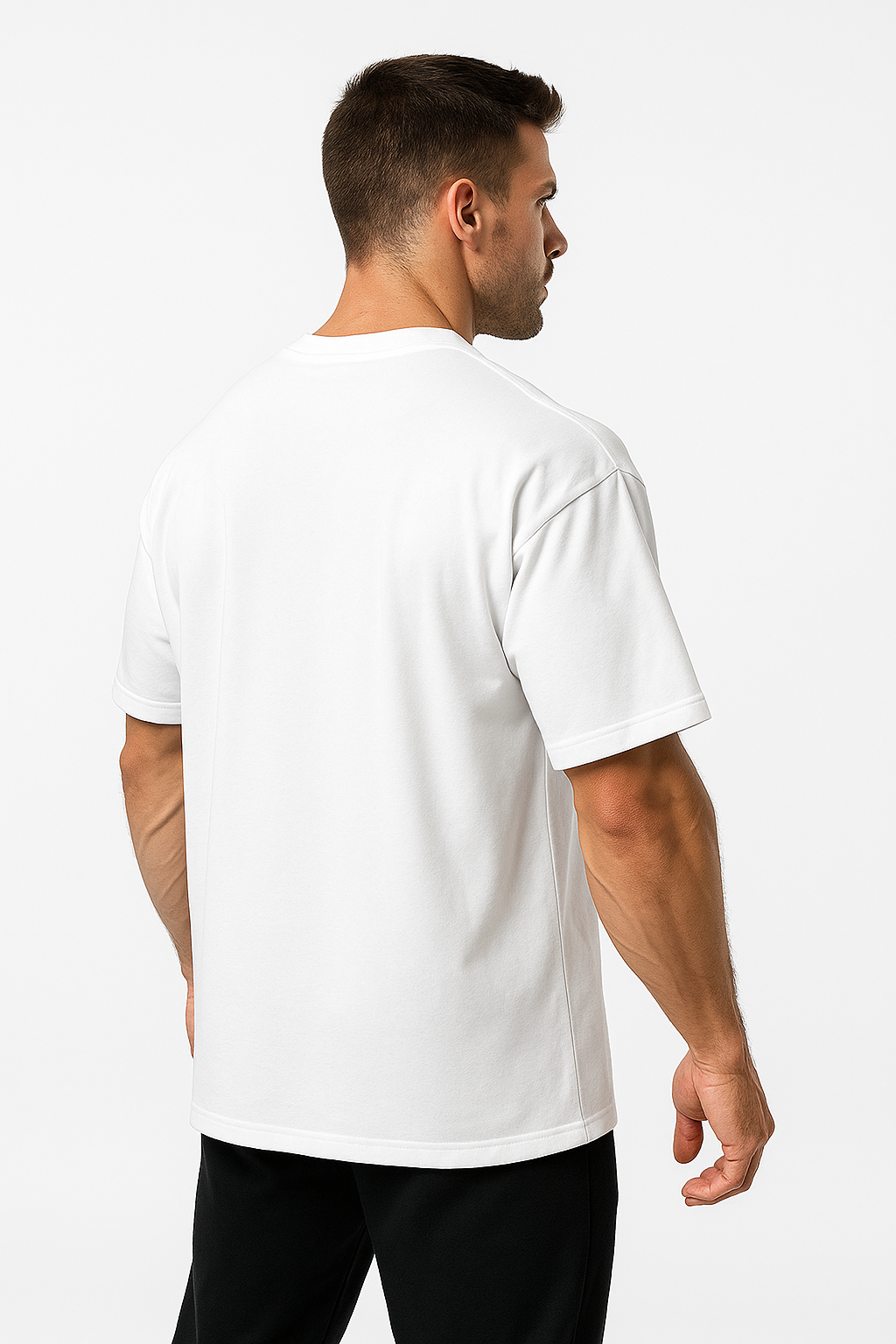 Oversized T-Shirt – White & Gold Edition