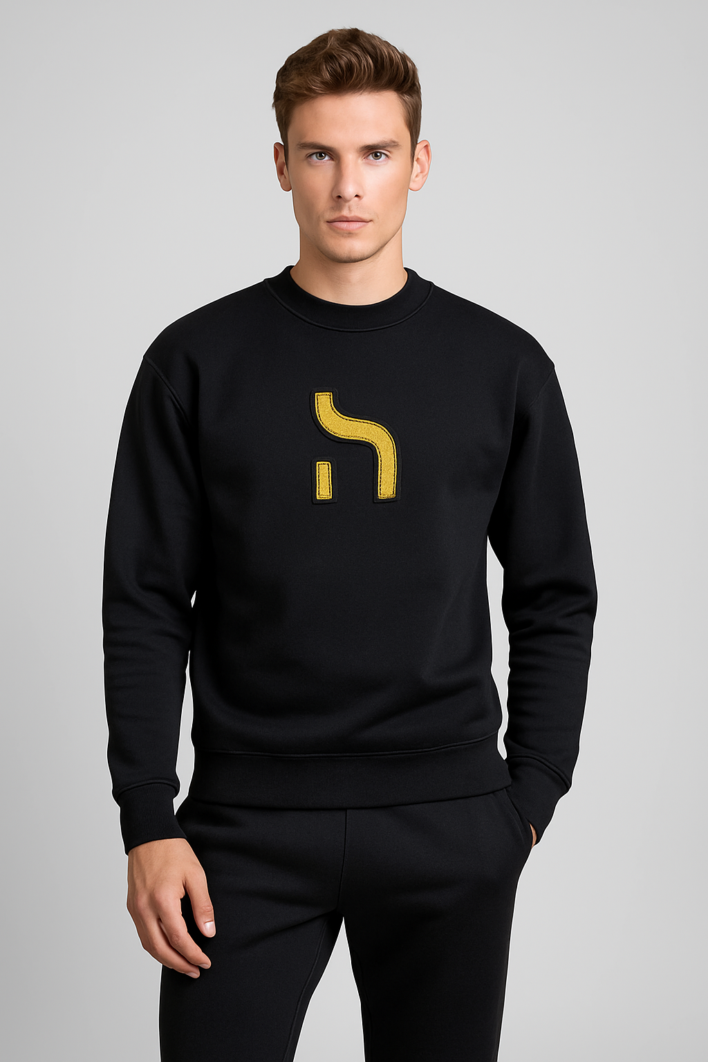 Hänsch Herren Sweater – Black & Gold Edition