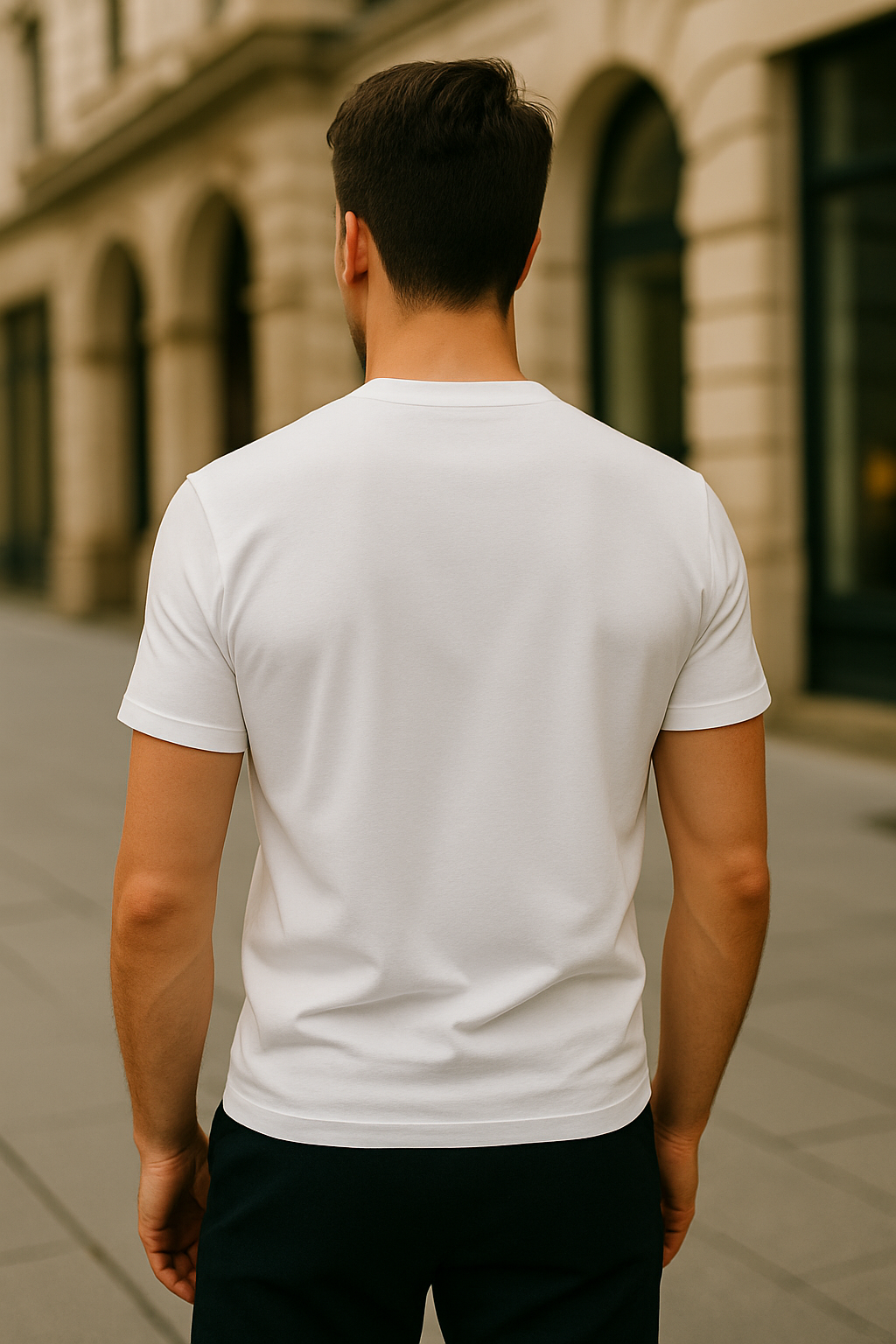 Performance T-Shirt – White Minimal Logo