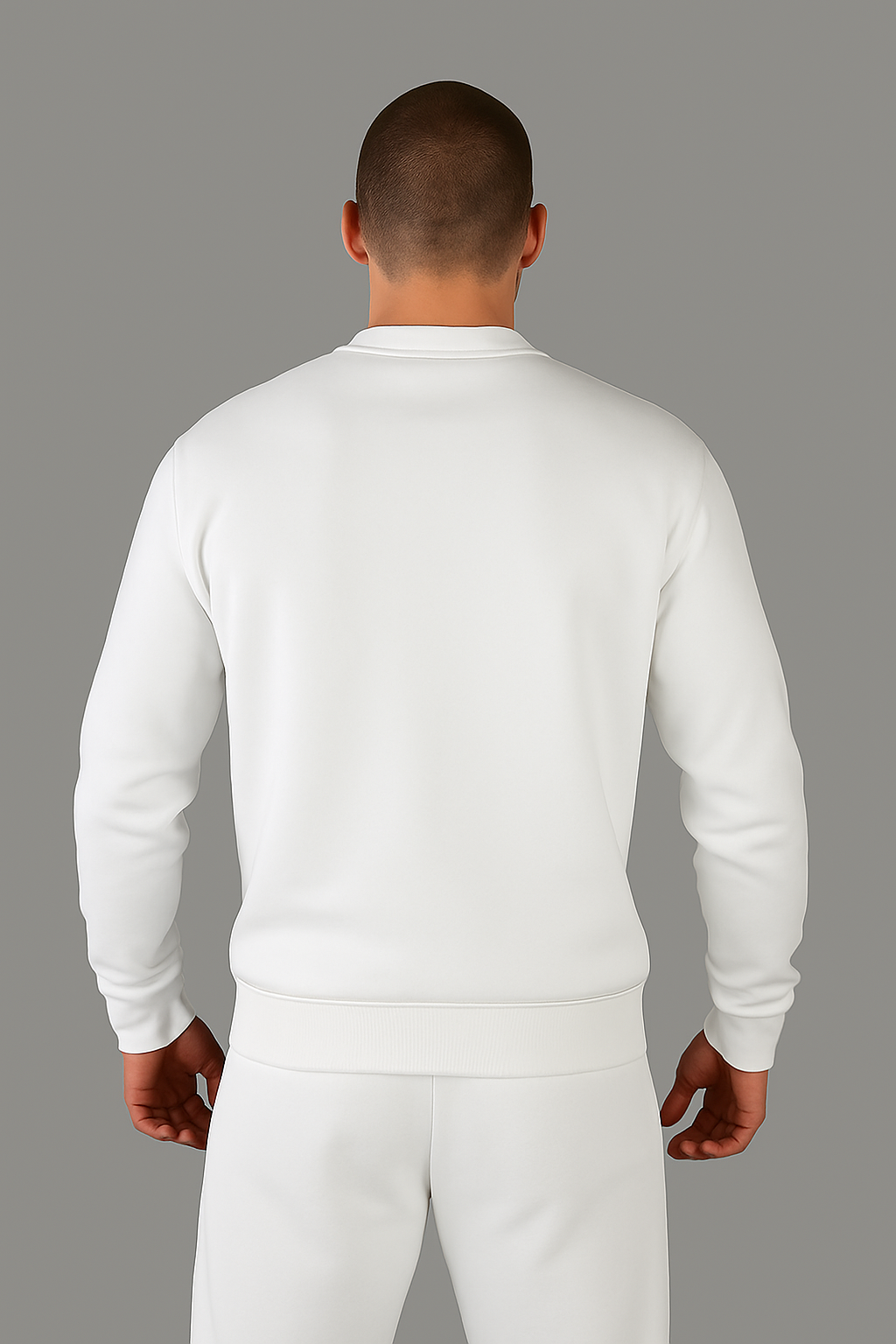Haensch Herren Sweater – White & Gold Edition