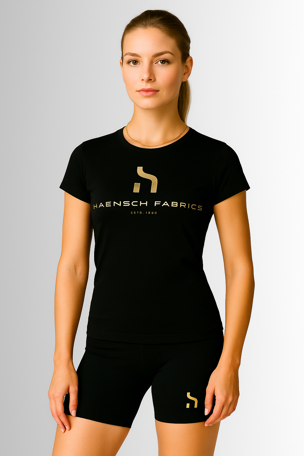 Haensch Logo T-Shirt – Black Edition (Damen)