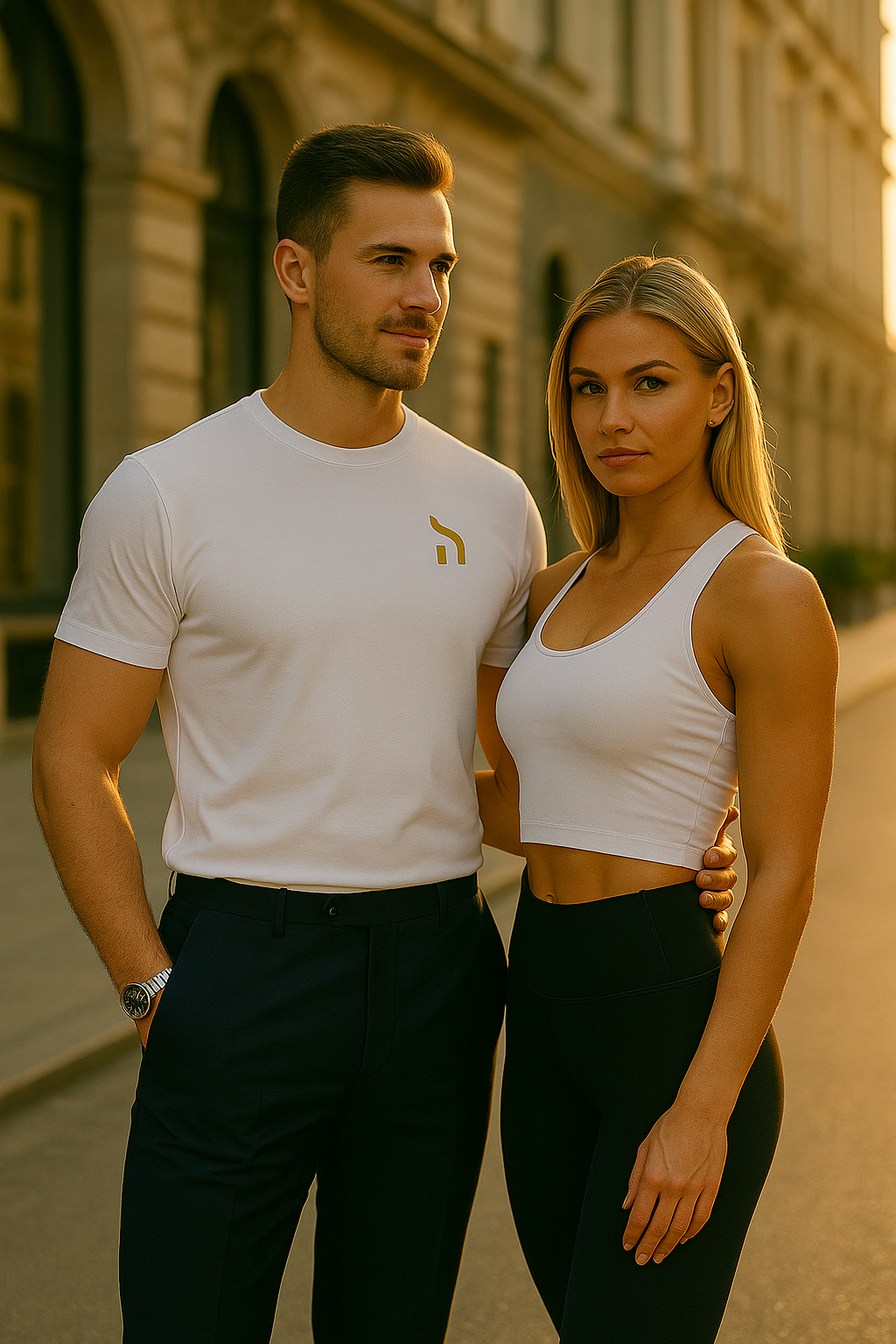 Performance T-Shirt – White Minimal Logo