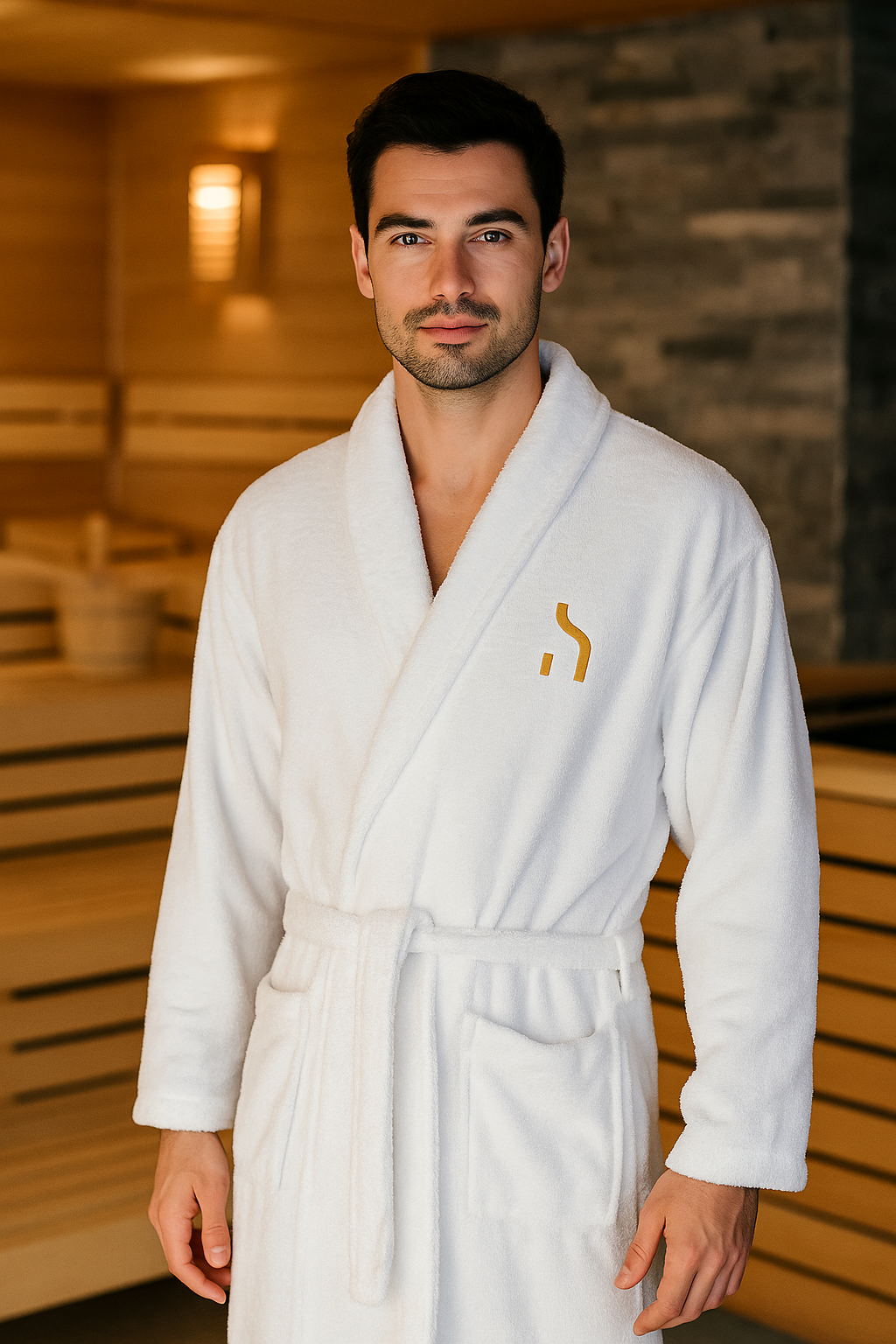 Haensch Spa Line Bademantel – White & Gold Edition