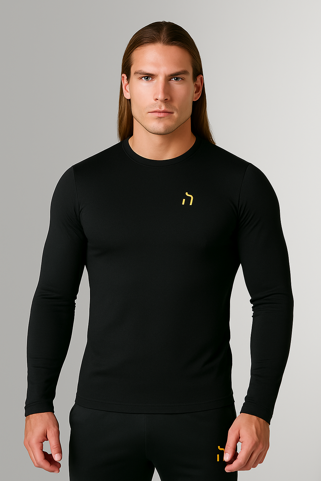 Haensch Herren Longsleeve – Black & Gold Edition