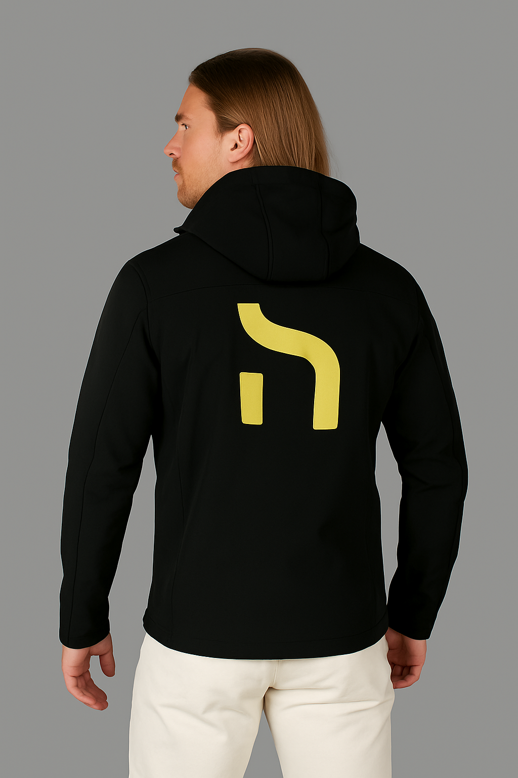 Haensch Herren Softshelljacke – Black & Gold Edition