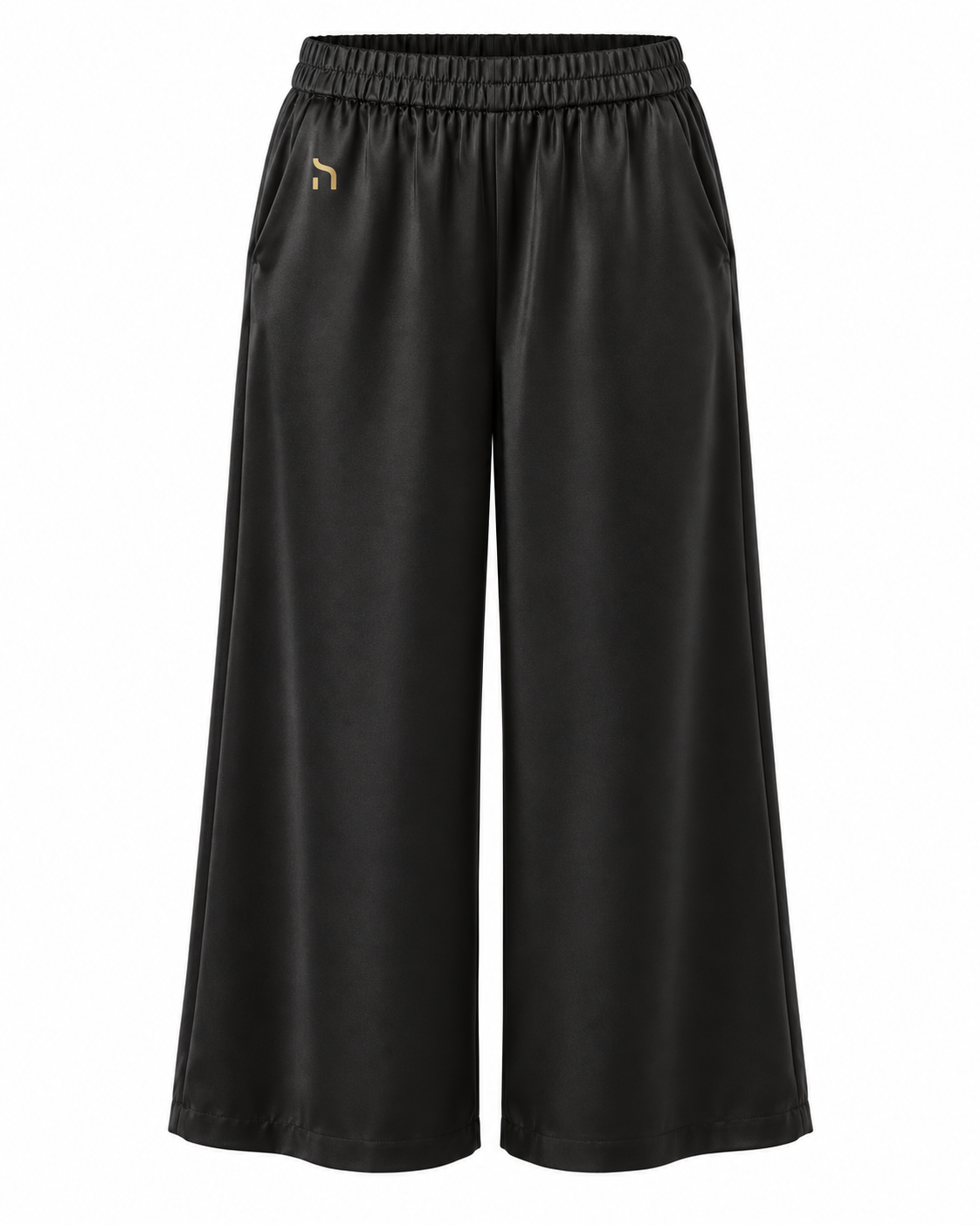 Haensch Coast Satin Culotte Damen in Coast Black mit weitem Bein, elastischem Bund und kleinem goldenem Haensch-H-Signet