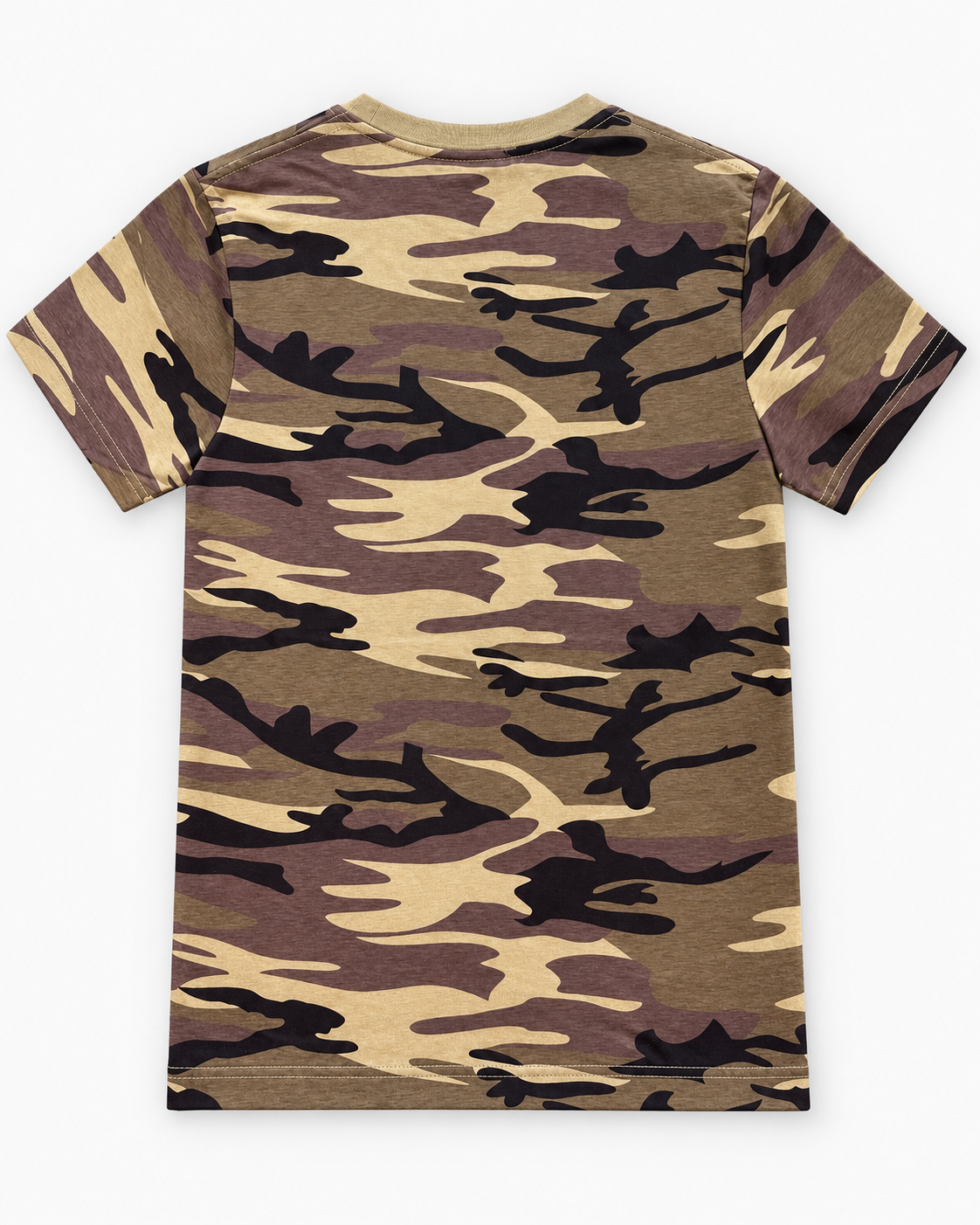 Haensch Coast Signature Camo T-Shirt für Herren in Rückansicht mit durchgehendem Camouflage-Muster auf hellem Hintergrund