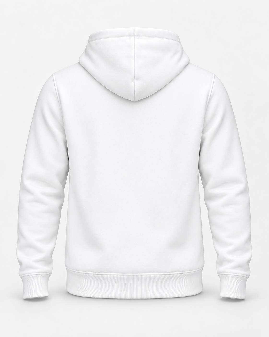 Weißer Haensch Coast Signature Damen Hoodie in Rückansicht mit Kapuze auf hellem Hintergrund