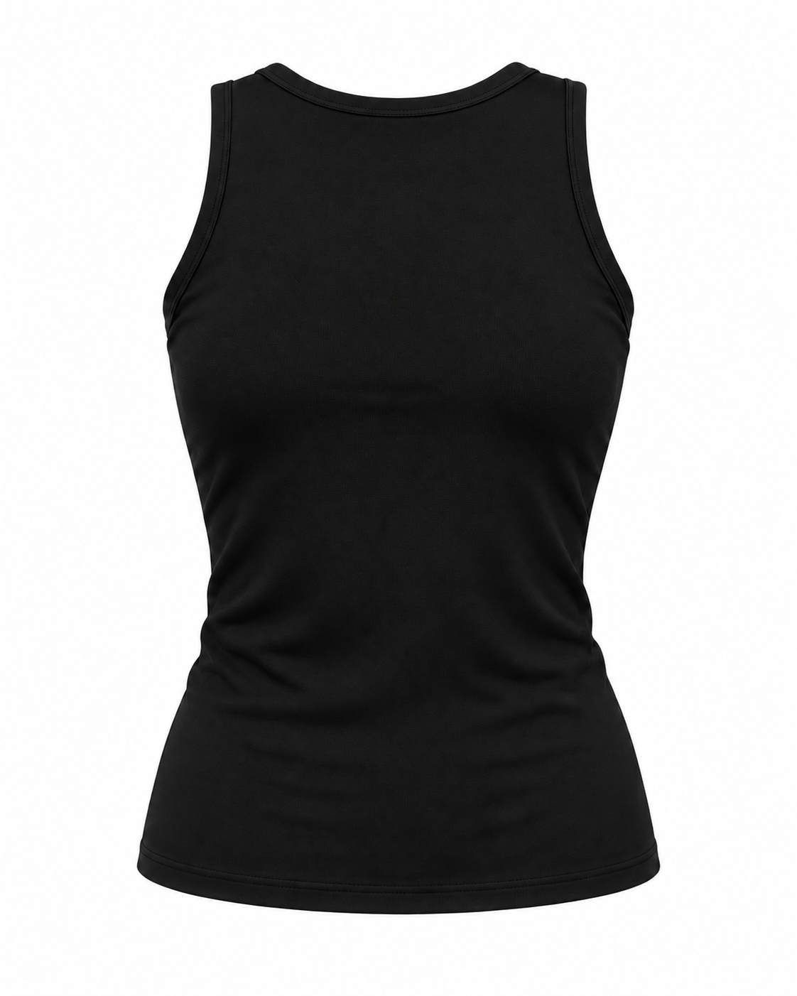Schwarzes Haensch Coast Signature Tank Top für Damen in Rückansicht auf weißem Hintergrund