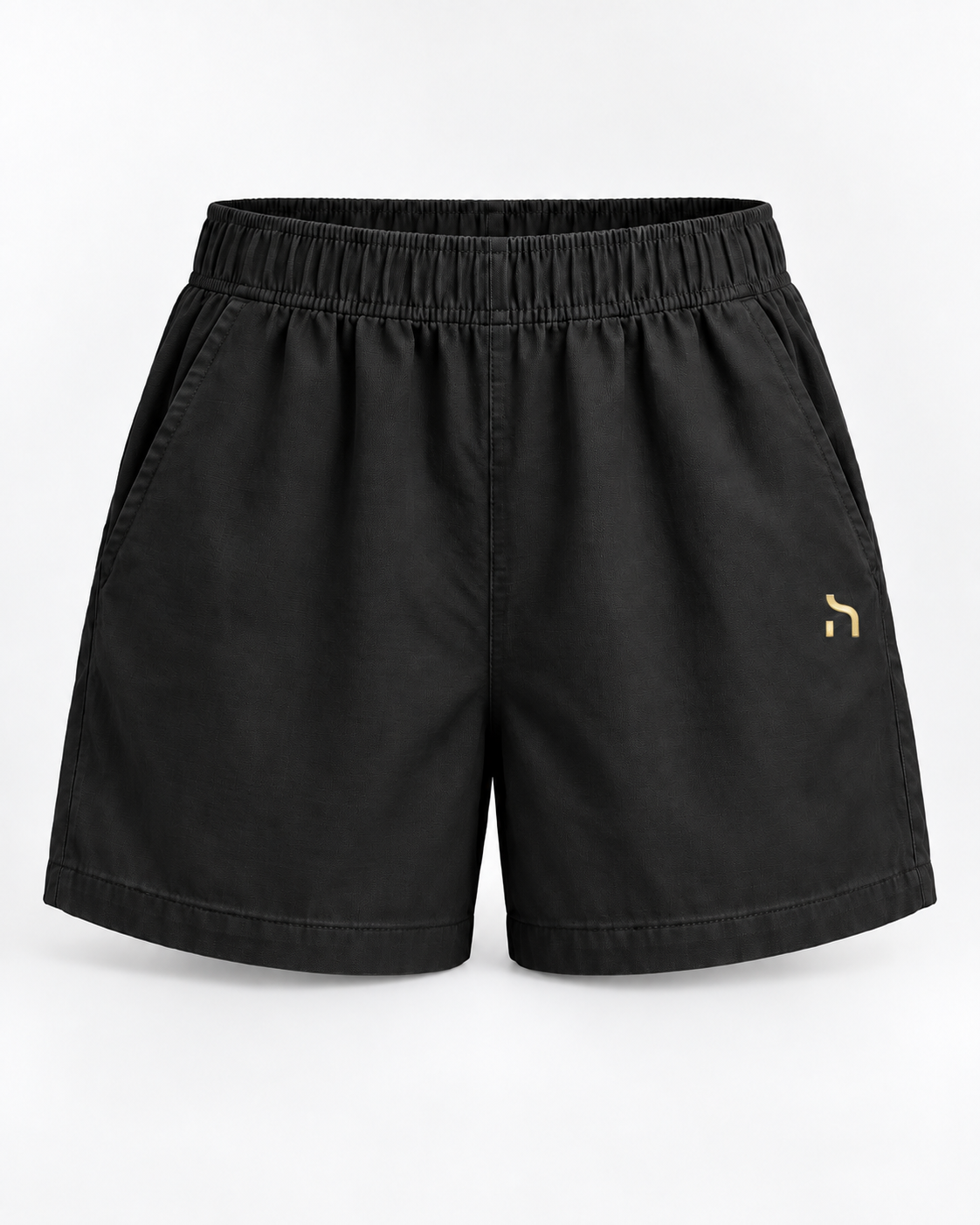 Haensch Coast Structured Shorts Damen in Coast Black mit elastischem Bund, Seitentaschen und kleinem goldenem H-Signet