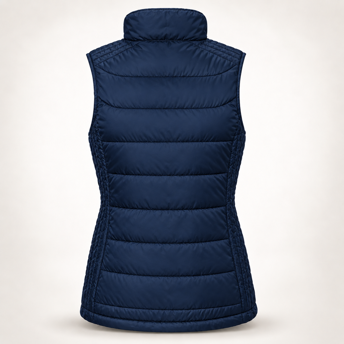 Haensch Utility Nano Bodywarmer für Damen in French Navy in taillierter Rückansicht