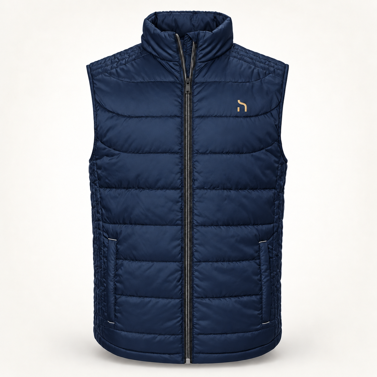 Haensch Utility Nano Bodywarmer für Herren in French Navy mit goldenem Hänsch-Zeichen