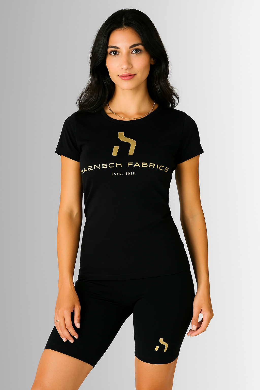 Haensch Logo T-Shirt – Black Edition (Damen)