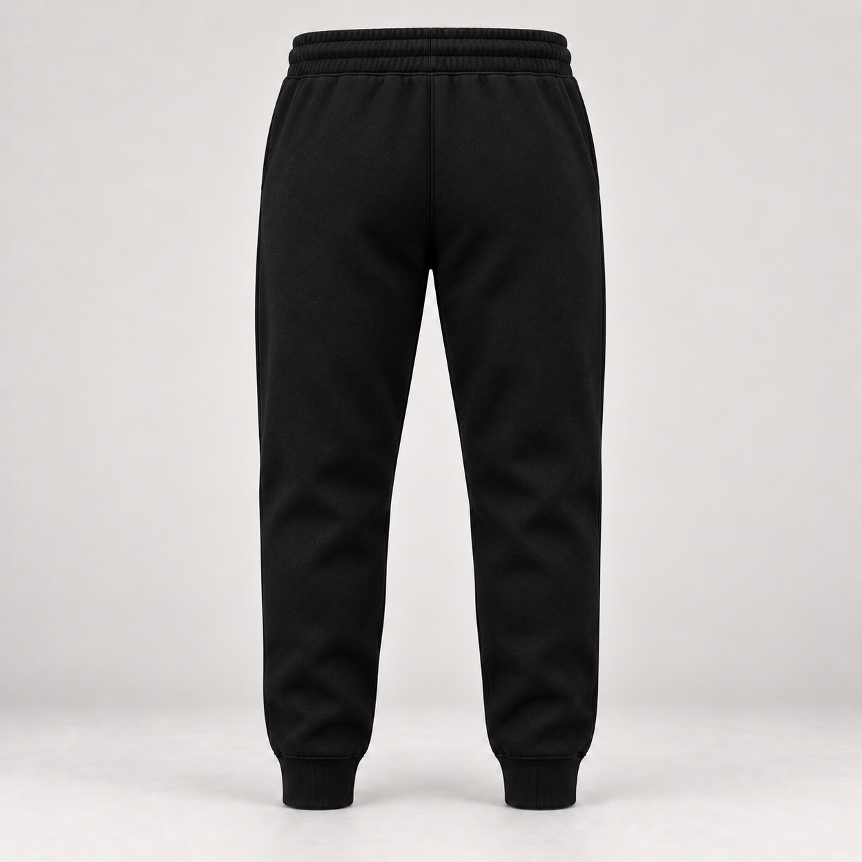 Rückansicht der schwarzen Haensch Utility Premium Jogger mit elastischem Bund und Beinbündchen.